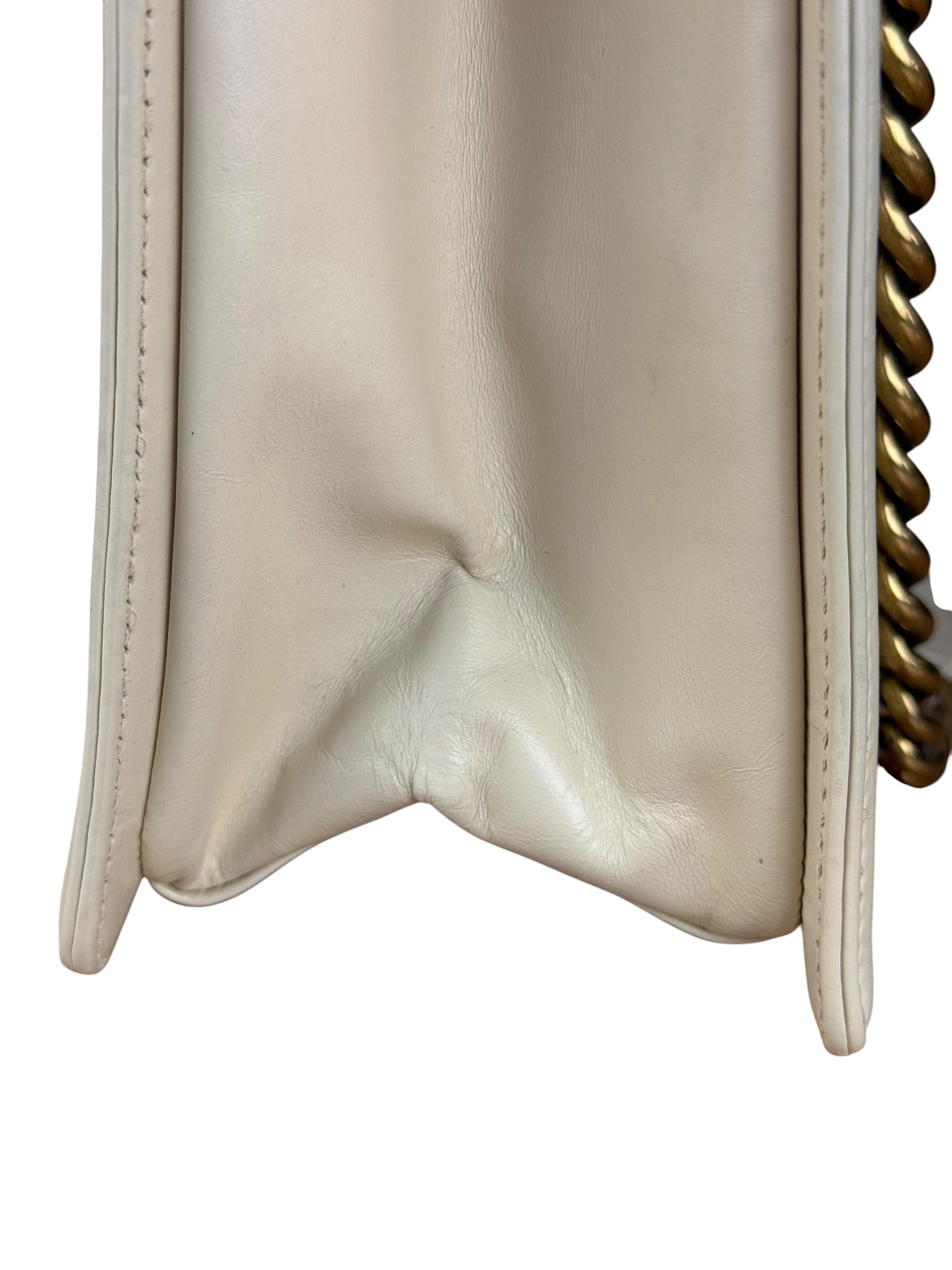 Chanel Ivory Leather Large Jetsetter Boy 2Way Handbag 2011
