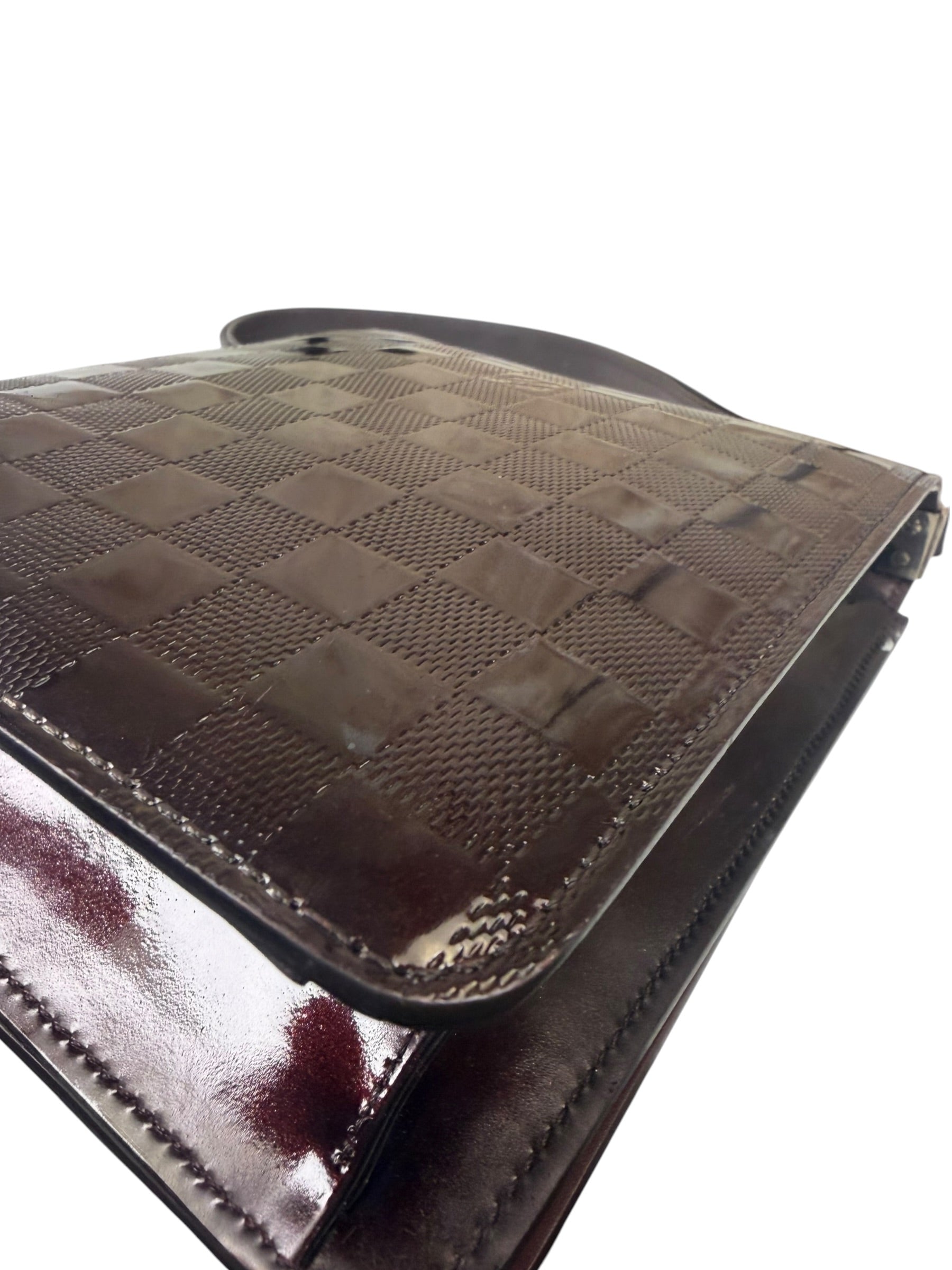 Louis Vuitton Amarante Damier Vernis Club Carmine Shoulder Bag