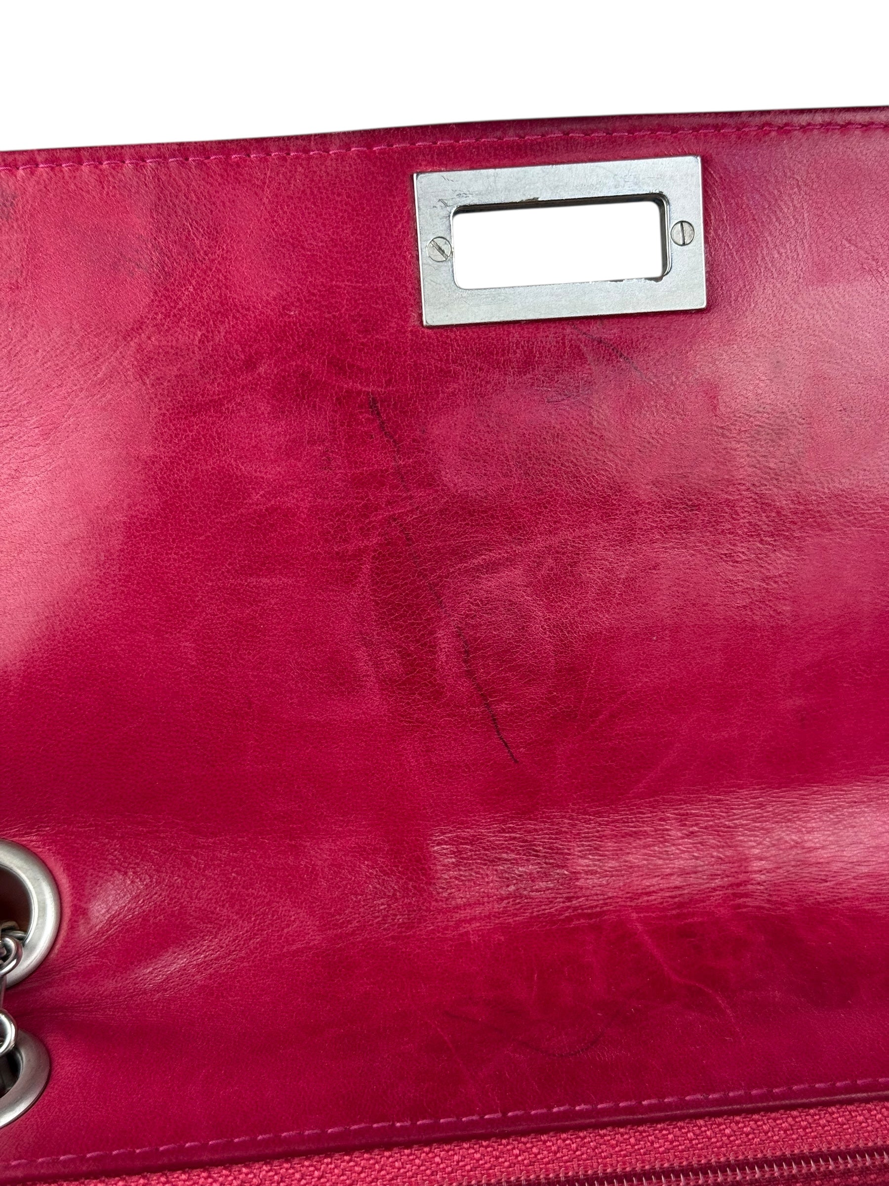 Chanel Red Patent Chocolate Bar Chain Flap Bag 2000