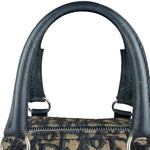 Christian Dior Vintage Canvas Monogram Trotter Oblique Boston Hand Bag