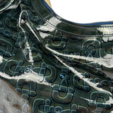 Gucci Vintage Blue/Green Patent Leather Horsebit Glam Hobo Bag