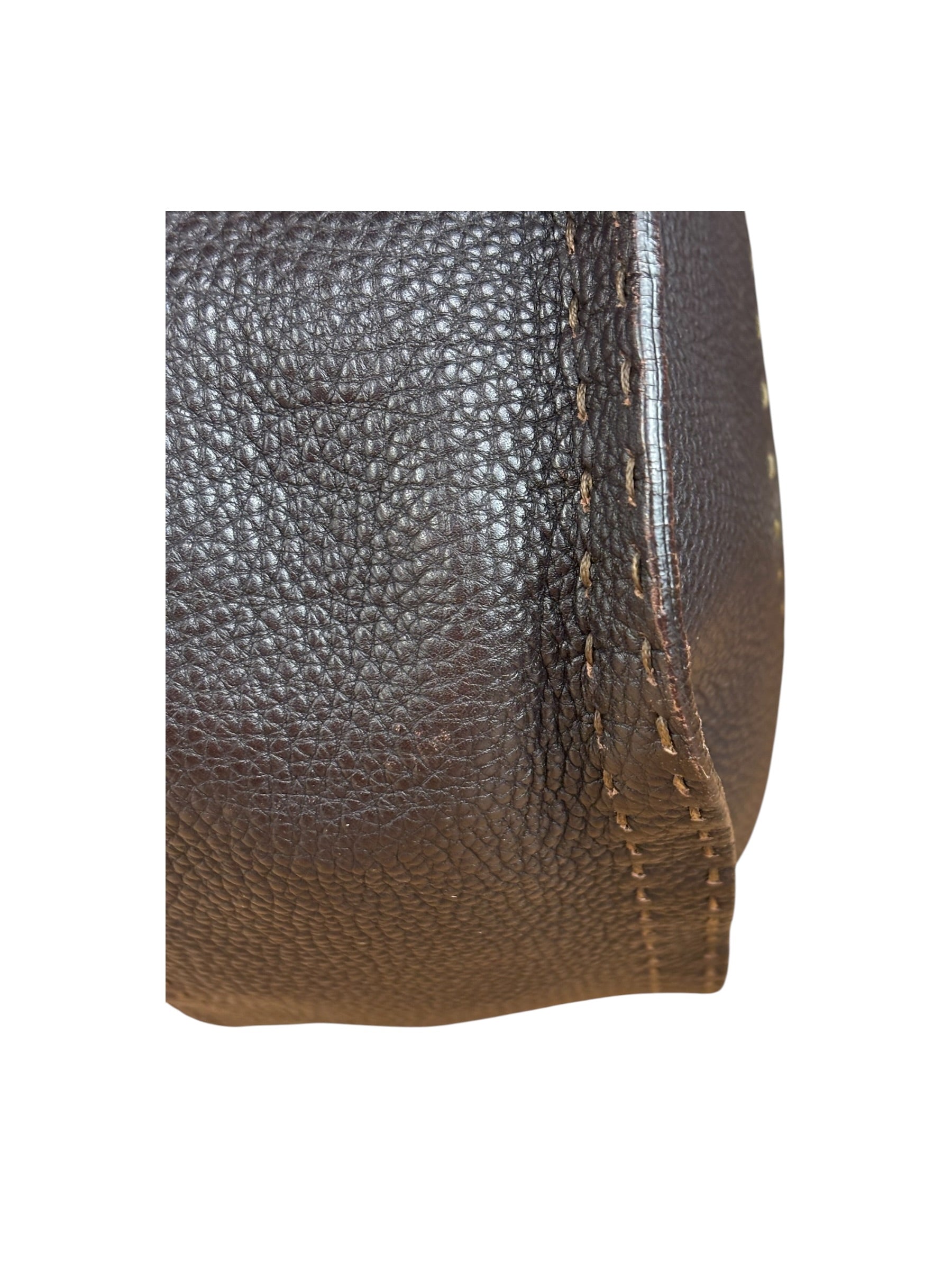 Fendi Brown Selleria Leather Hobo Bag