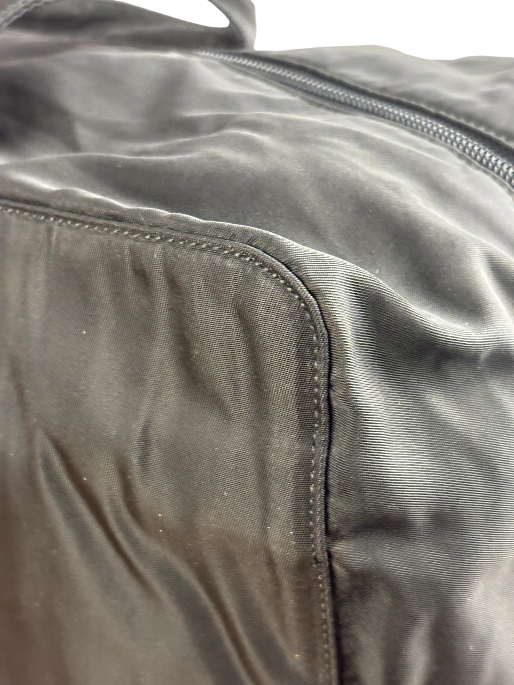 Prada Vintage Black Tessuto Nylon Travel Bag