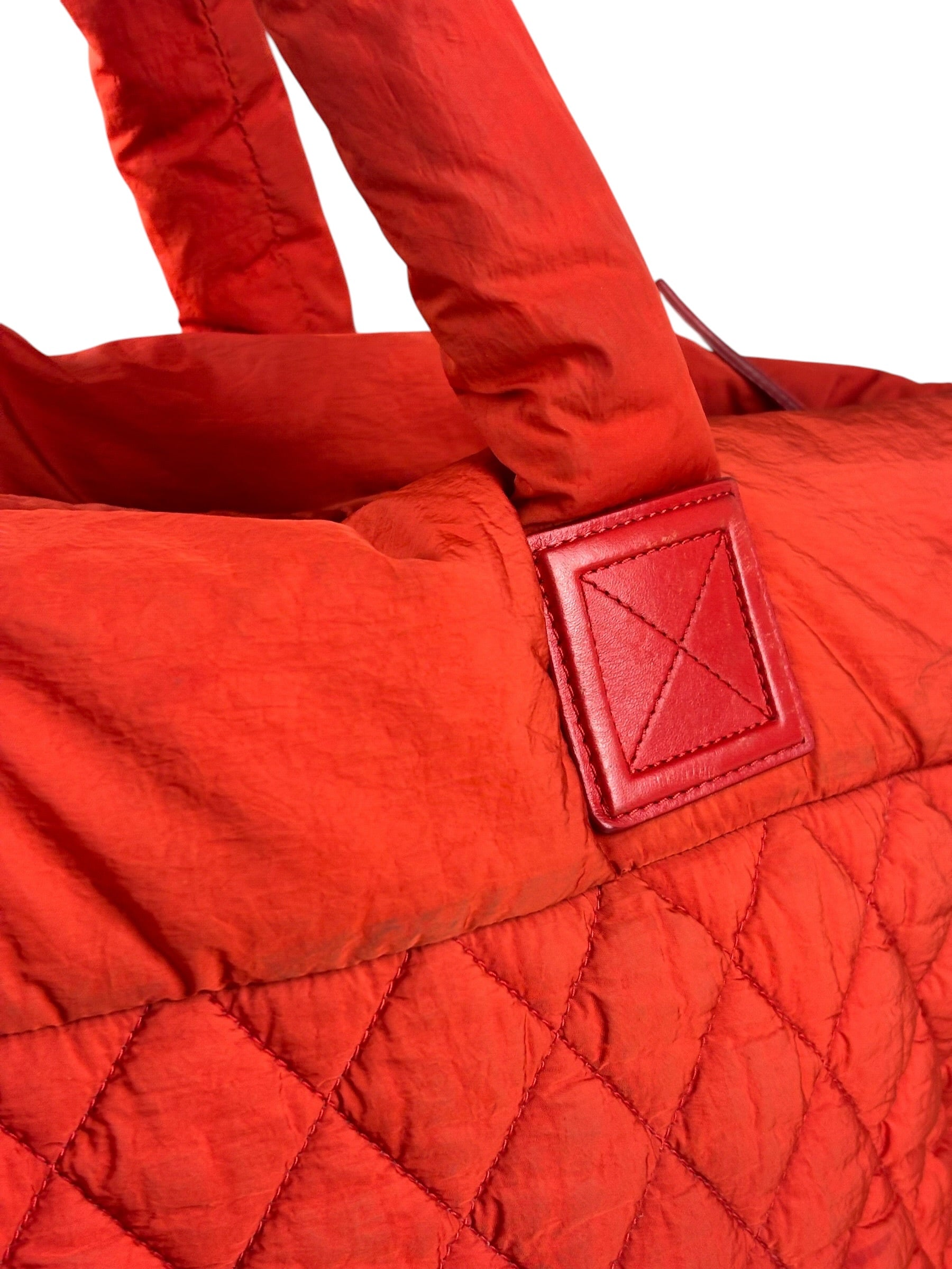 Chanel Red Nylon Coco Cocoon Tote Bag 2009
