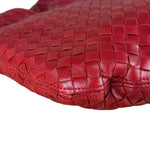 Bottega Veneta Vintage Red Intrecciato Hobo Bag