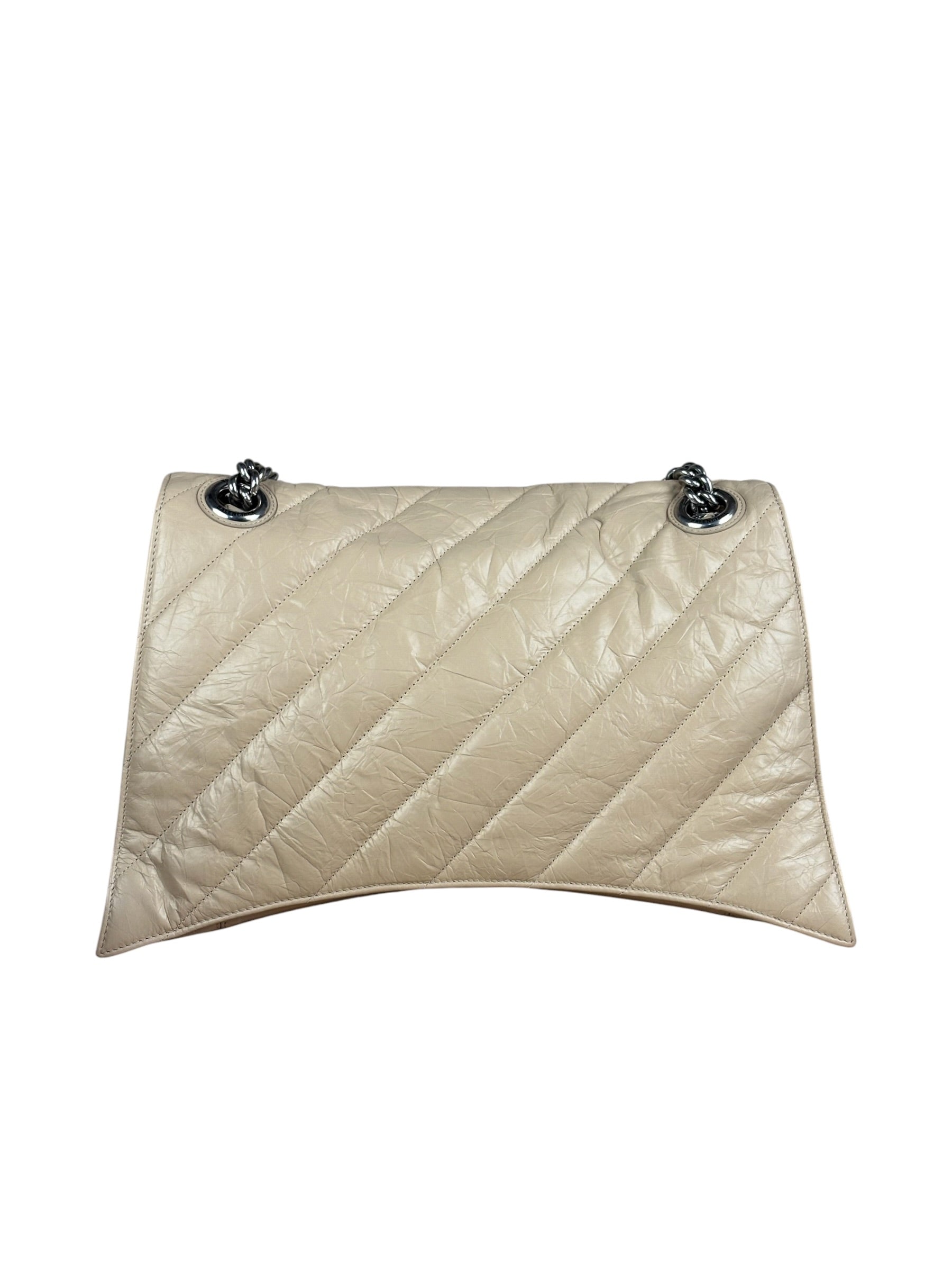 Balenciaga Beige Calfskin Crush Chain Bag
