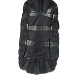Prada Black Tessuto Nylon/Leather Trim Waves Hobo Bag