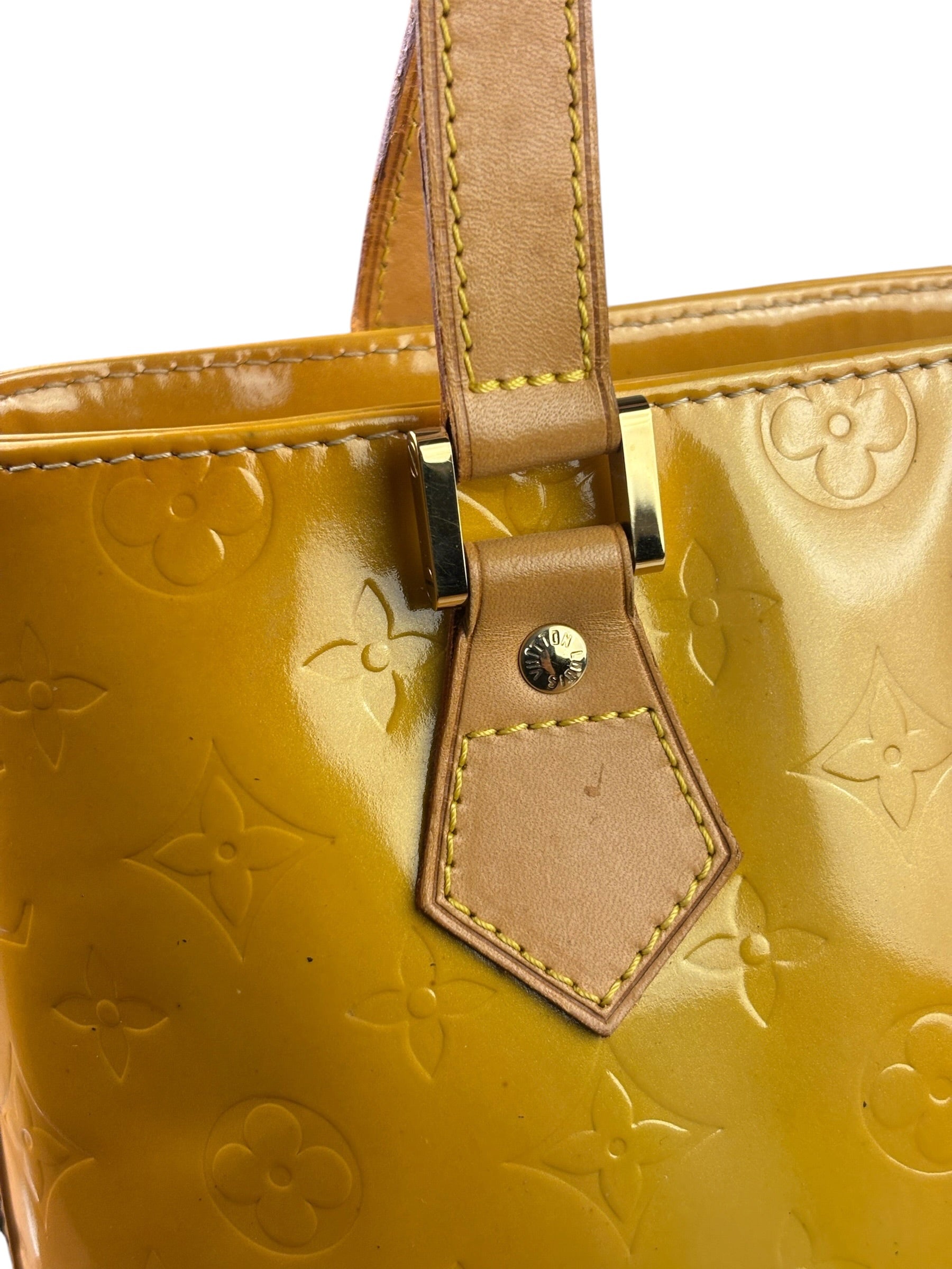 Louis Vuitton Yellow Vernis Houston Tote MM