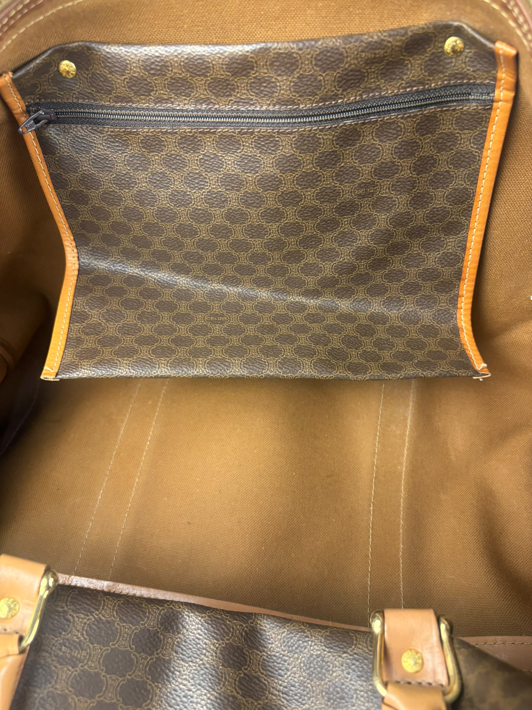 Celine Vintage Macadam Boston Bag