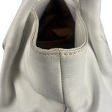 Burberry White Leather Bamboo Cinch Tote