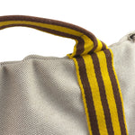 Hermes Beige Ècru Cotton Stripped Toile Fourre-Tout Briefcase