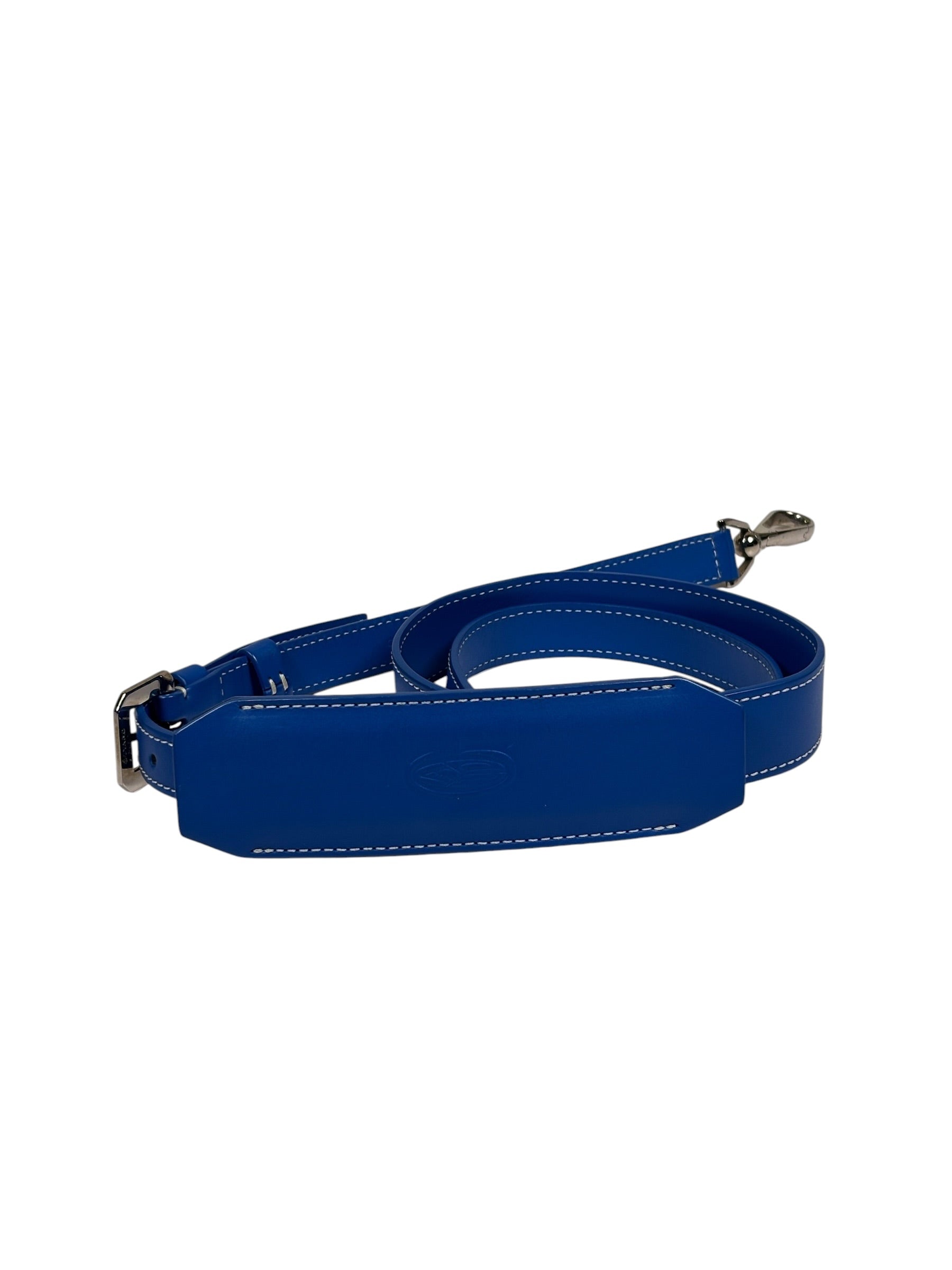 Goyard Blue Leather Goyardine Coated Canvas Shoulder Bag