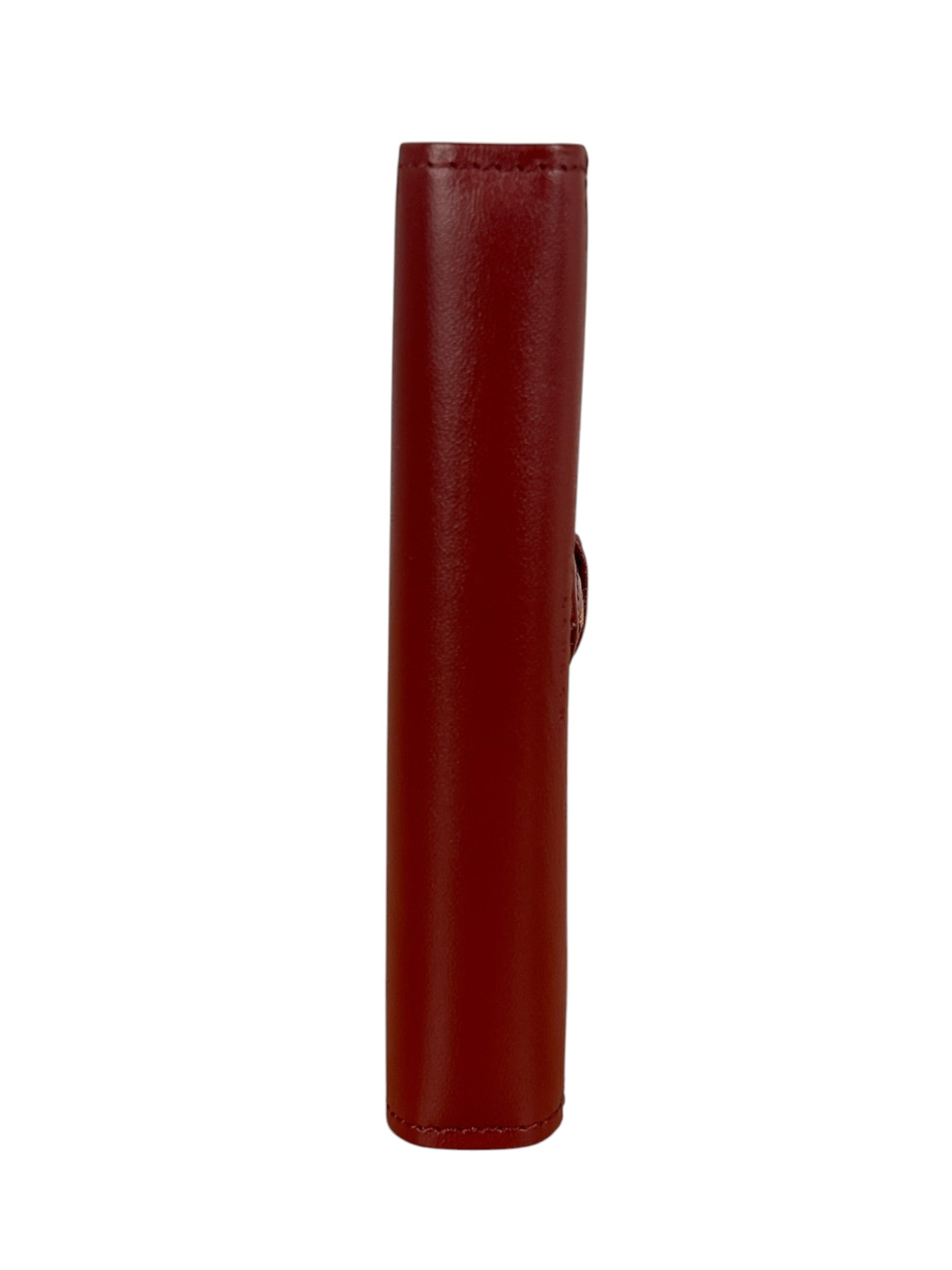 Burberry Red Leather London 5-Ring System Binder Planner
