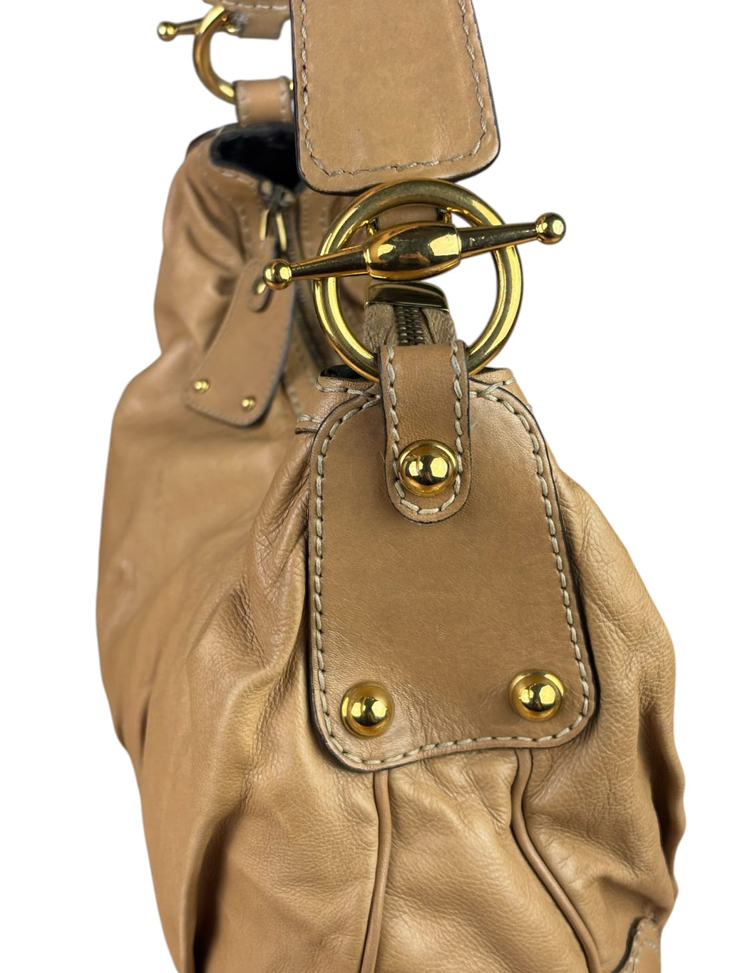 Gucci Jockey Hobo Light Brown