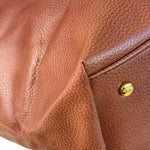 Vivienne Westwood Tan Brown Leather Perforated Orb Logo Shoulder Bag