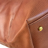 Vivienne Westwood Tan Brown Leather Perforated Orb Logo Shoulder Bag
