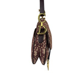 Christian Dior Burgundy Trotter Mini Saddle Bag