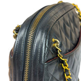 Chanel Black Quilted Lambskin Camera Bag 1989