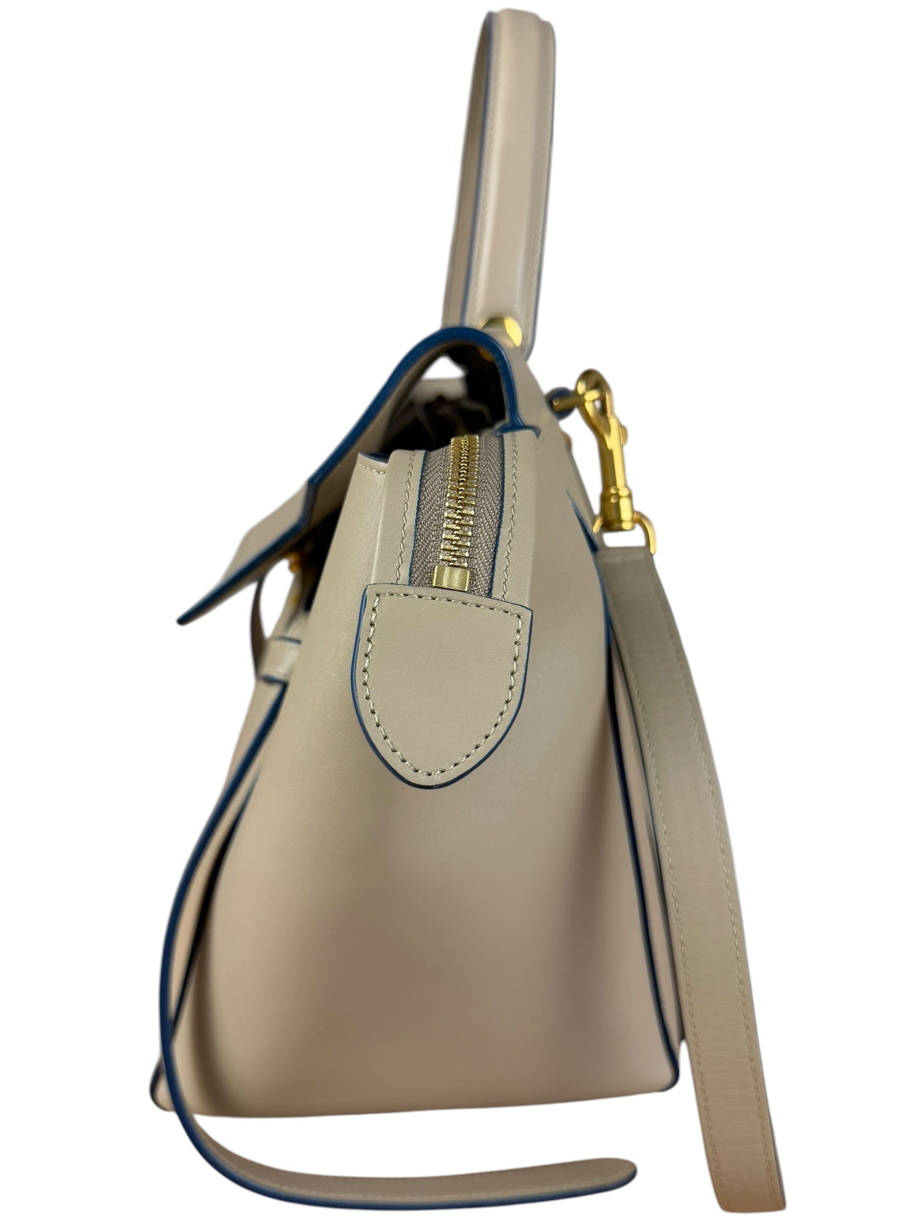 Celine Beige Leather Belt Two Way Bag