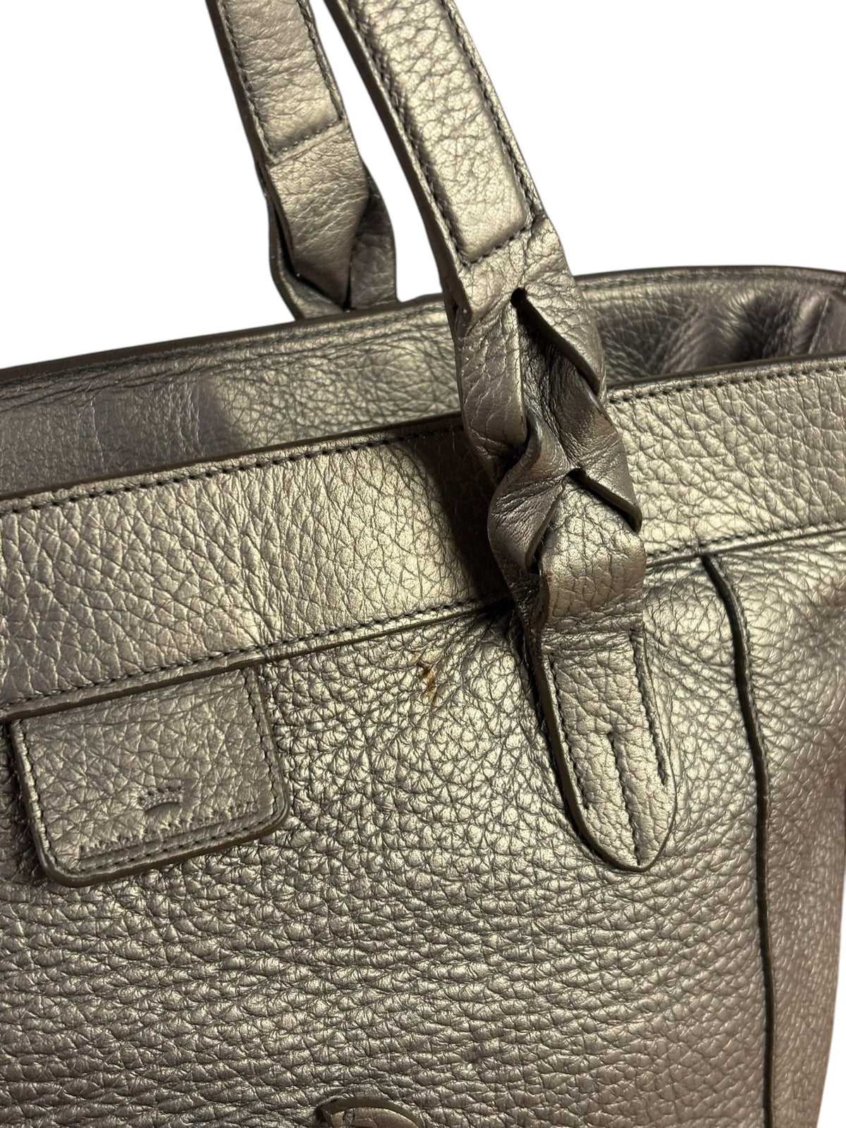 Loewe Anagram Metallic Leather Tote