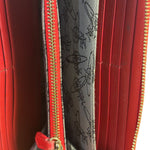 Vivienne Westwood Red Long Zip Orb Wallet