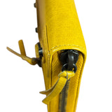 Balenciaga Yellow Leather Moto Zip Wallet