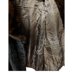 Vintage Black Collar Mink Fur Trim Jacket