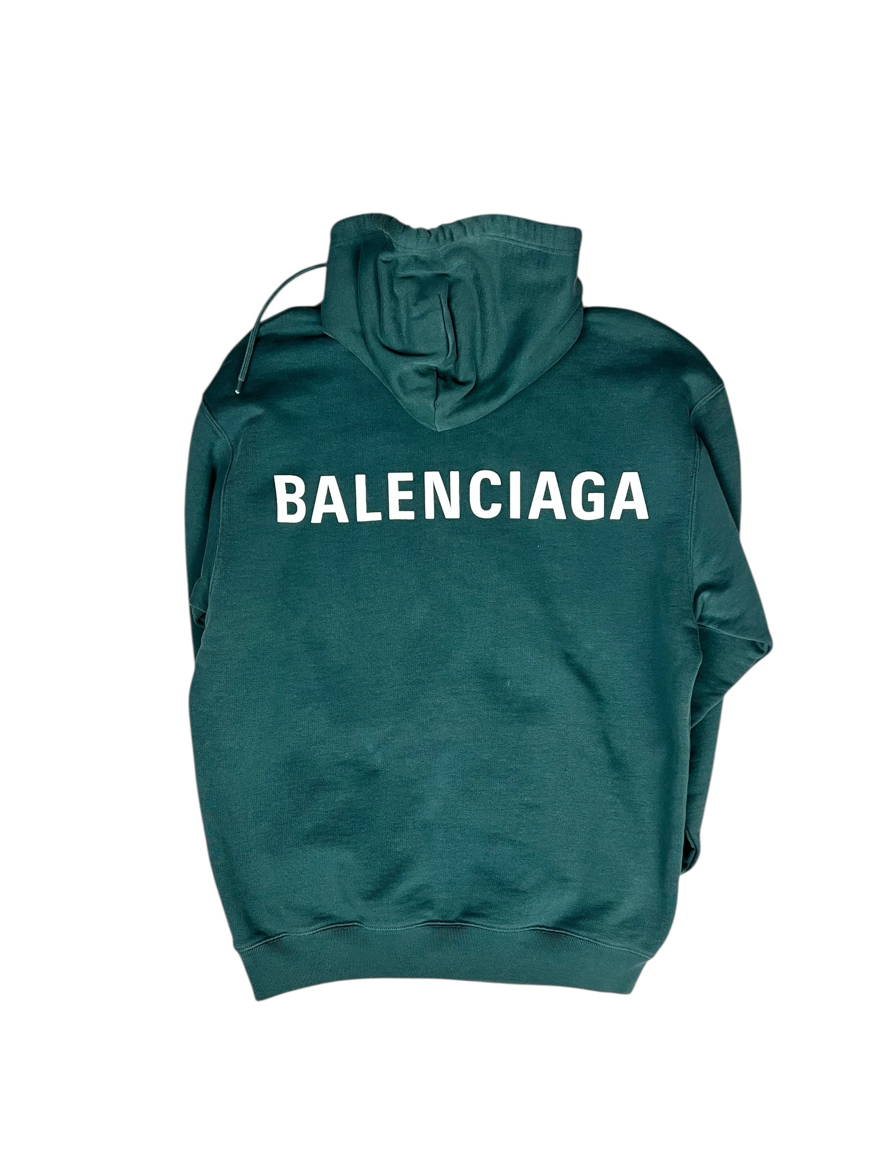 Balenciaga Back Logo Hoodie Green