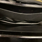 Gucci Black Patent Leather Chain Double G Shoulder Bag