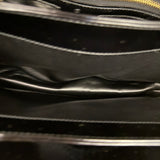 Gucci Black Patent Leather Chain Double G Shoulder Bag