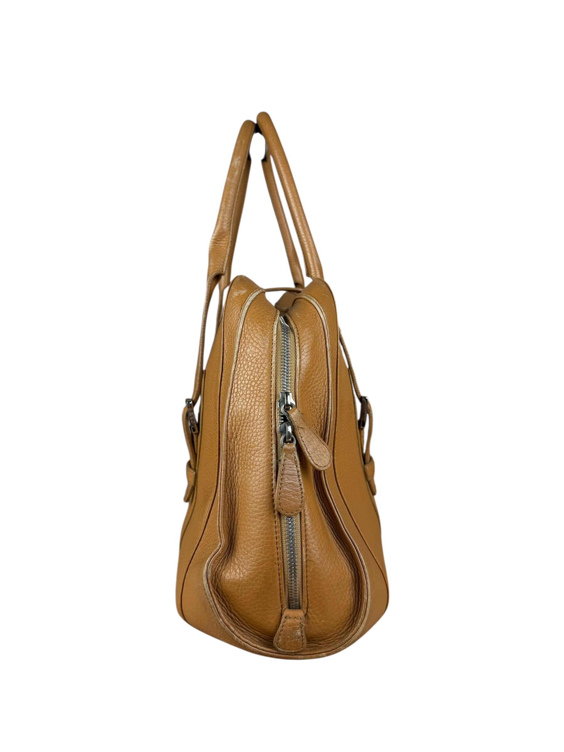 Loewe Brown Leather Senda Top Handle Bag