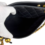 Chanel Black Lambskin Shopper Tote 90s