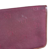 Christian Dior Vintage Canvas Maroon Long Wallet