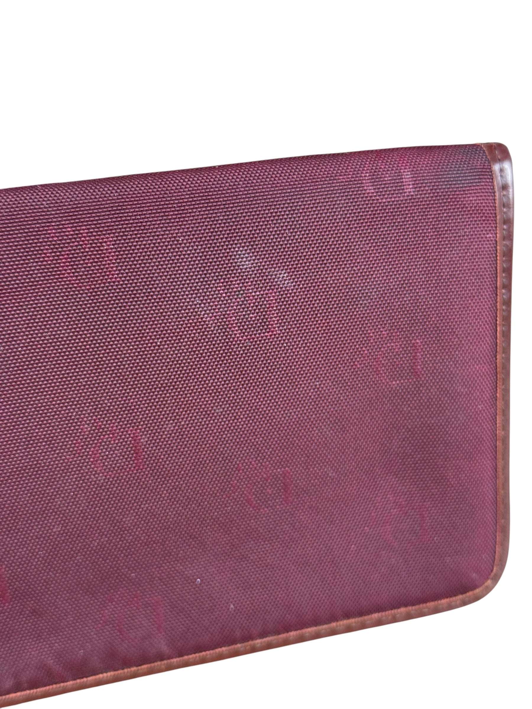 Christian Dior Vintage Canvas Maroon Long Wallet