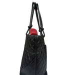 Chanel Black Quilted Leather Ligne Cambon Tote Bag 2004
