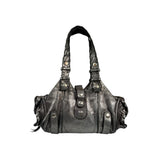 Chloe Metallic Silver Silverado Handbag