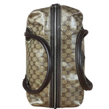 Gucci Vintage GG Coated Canvas Crystal Boston Handbag