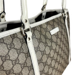 Gucci GG Joy Coated Canvas Tote Bag White/Beige