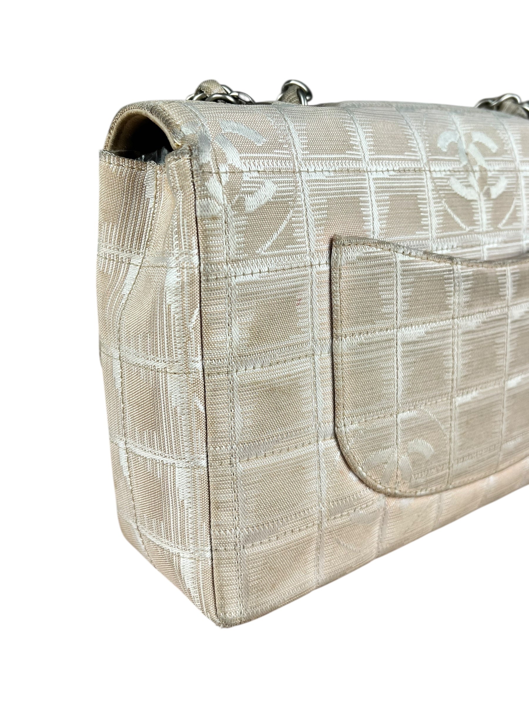 Chanel Vintage Beige Travel Line Classic Flap 2001