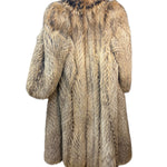 Vintage Brown Raccoon Full Length Fur Coat