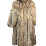 Vintage Brown Raccoon Full Length Fur Coat