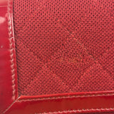 Chanel Dark Red East West Chocolate Bar Patent Trim Handbag 2002-03