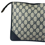 Gucci Vintage GG Coated Canvas Zip Travel Pouch Navy