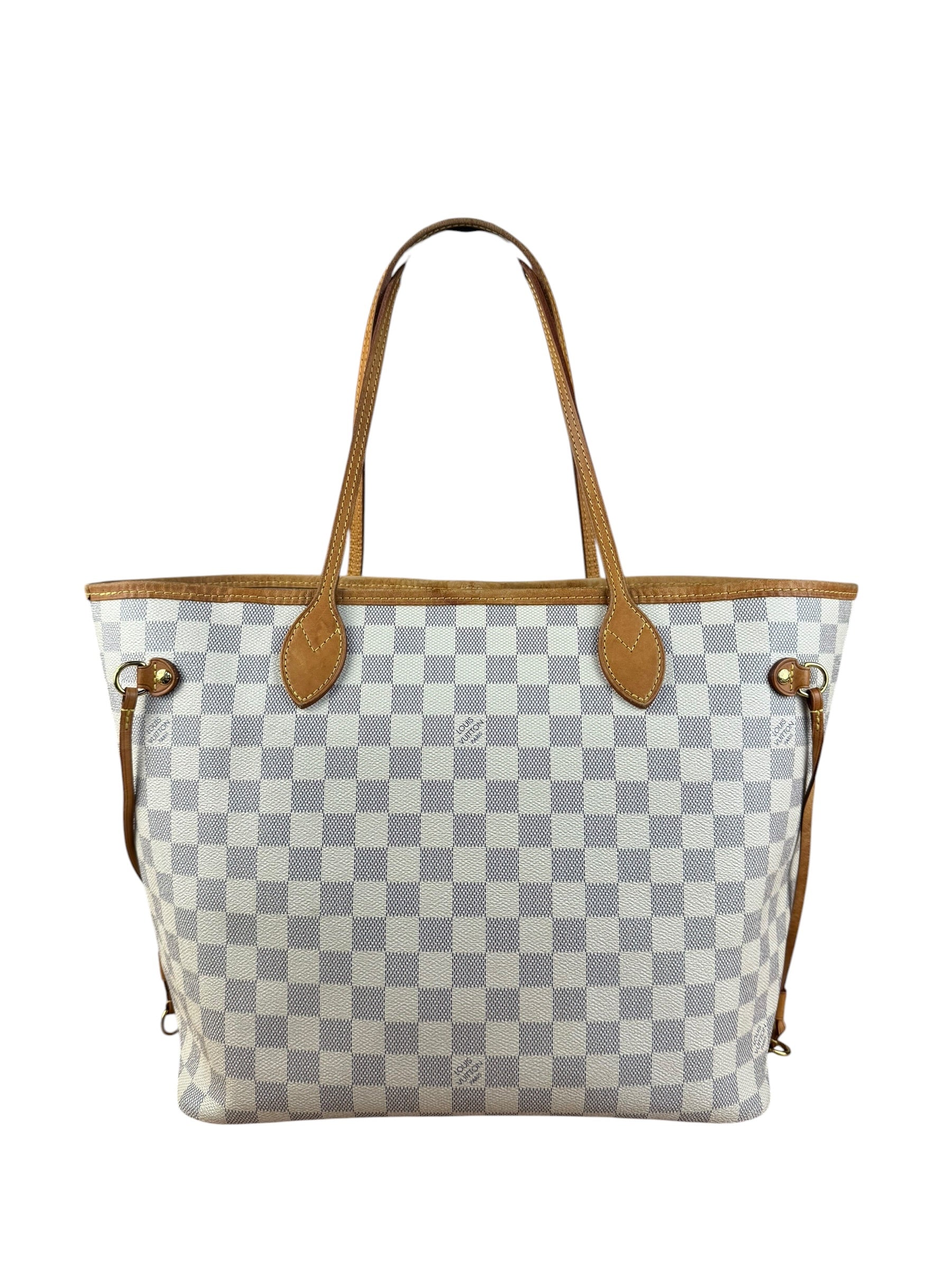 Louis Vuitton Neverfull MM Damier Azure Rose Interior w/ Pouch