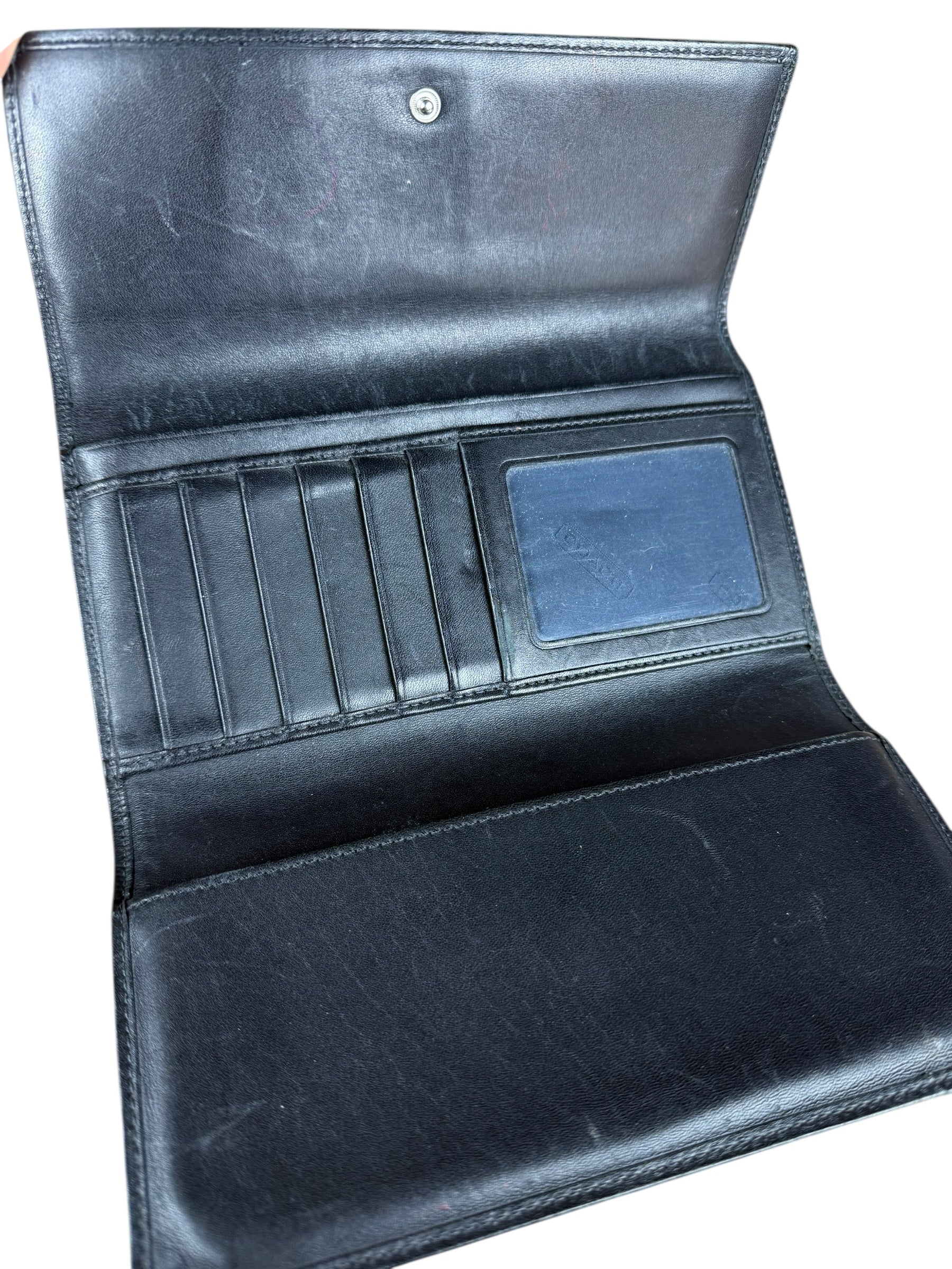 Coach Vintage Signature C Long Wallet Black