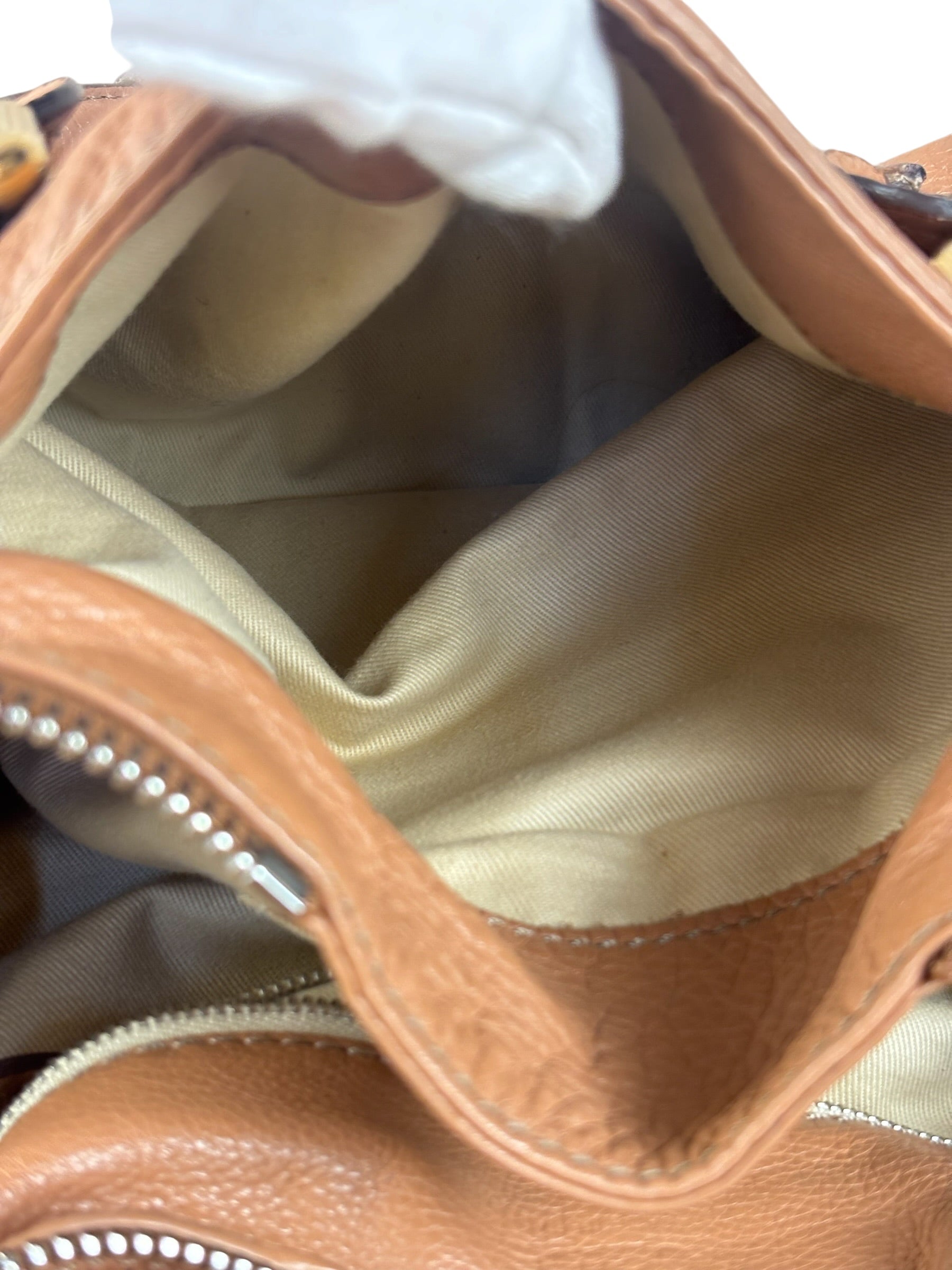 Chloe Vintage Tan Leather Paddington Shoulder Bag