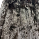 Vintage Black Fur Mid Length Coat