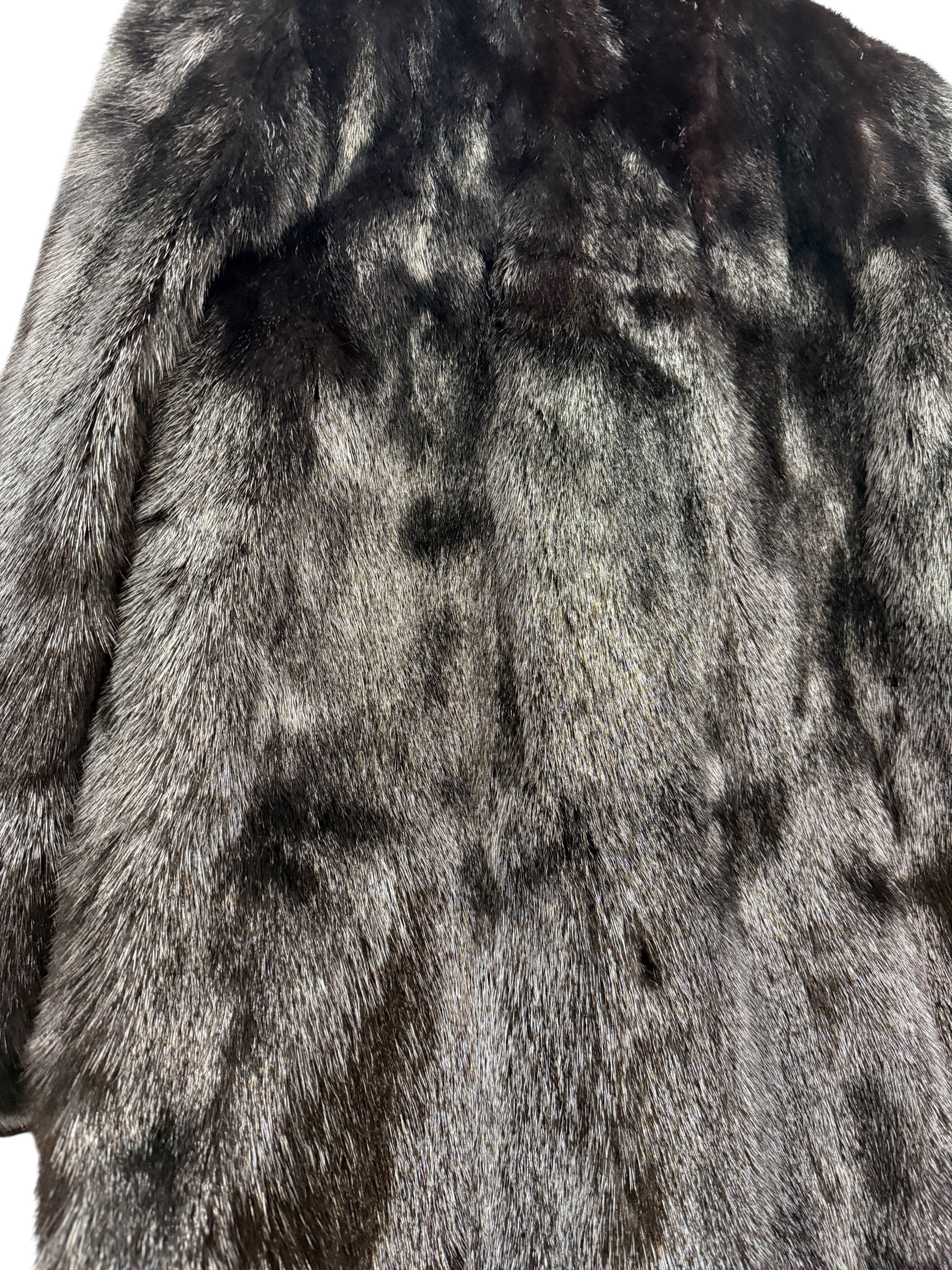 Vintage Black Fur Mid Length Coat