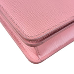 Prada Pink Saffiano Leather Wallet On Chain