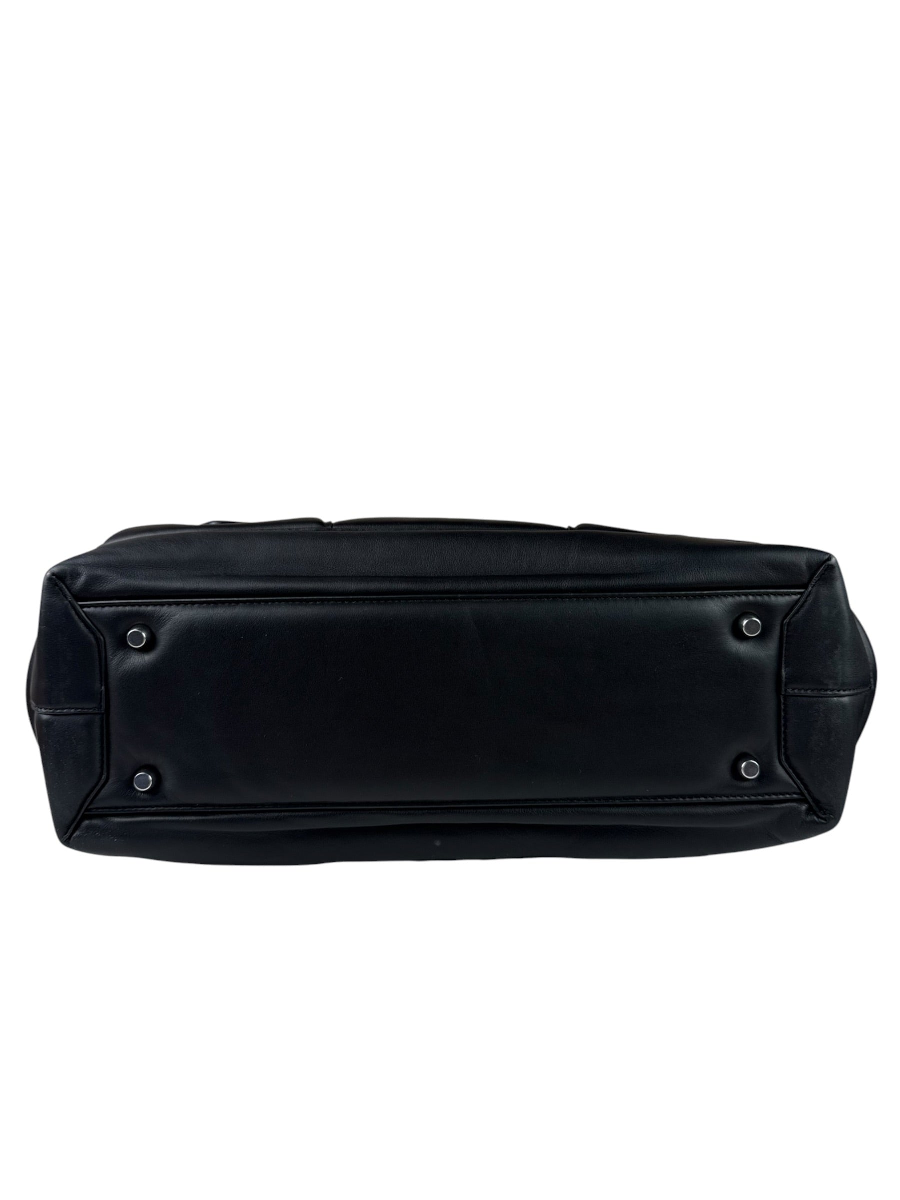 Bottega Veneta Black Nappa Leather Maxi Intrecciato Padded Large Arco Shoulder Bag